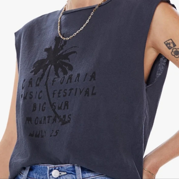 MOTHER Ride Out Tee in Carbon size Small - Picture 2 of 15